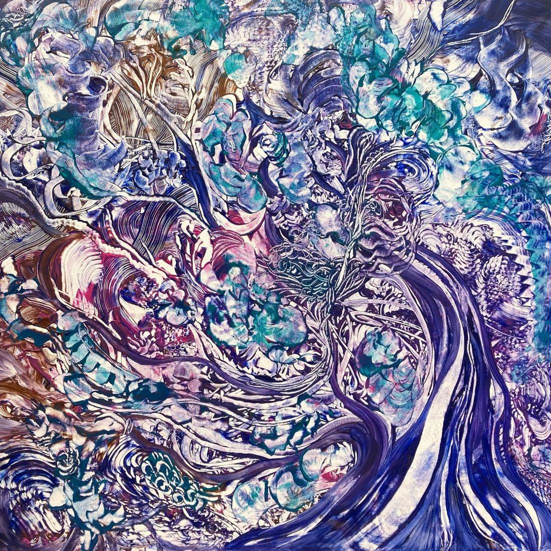 Abstract acrylic painting by Azade