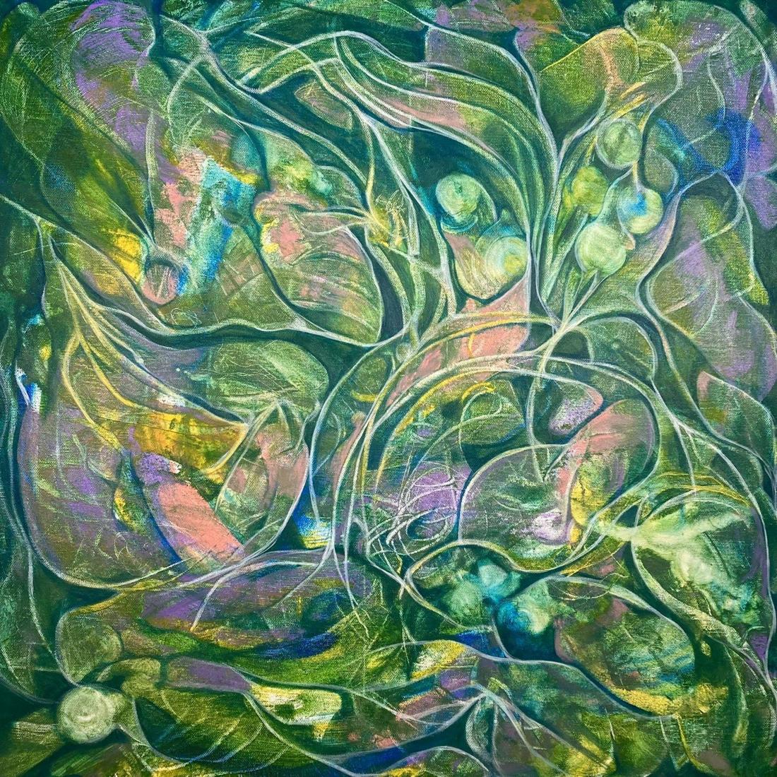 Abstract acrylic painting by Azade